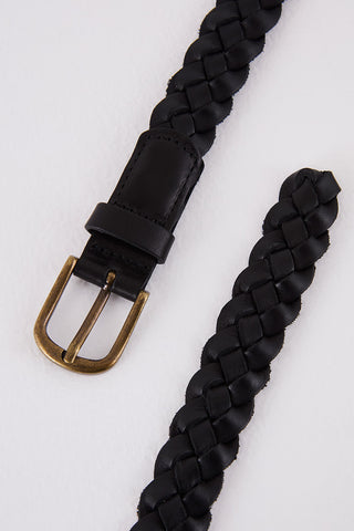 Siyah Deri Örme Kemer,  AKSESUAR | Kundura