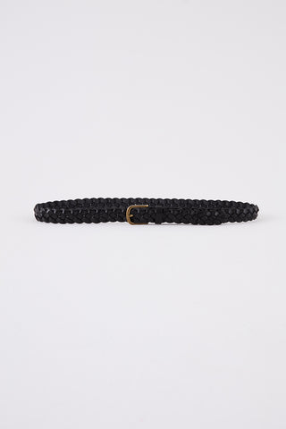 Siyah Deri Örme Kemer,  AKSESUAR | Kundura